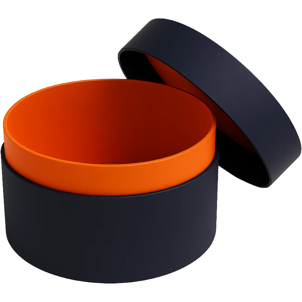 Round rigid box packaging